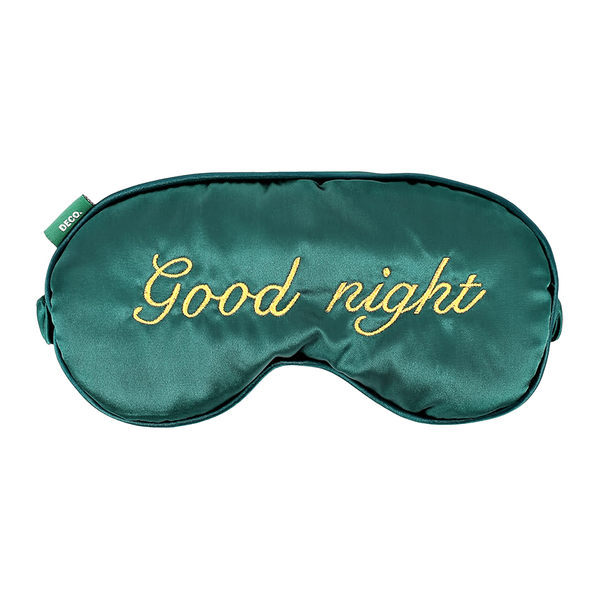 

Маска для сна deco Good night зеленая, Зеленый, Good night