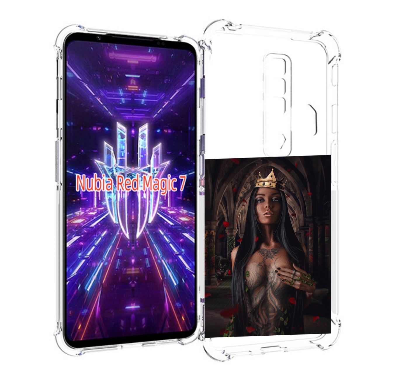 

Чехол MyPads багровый-пик для ZTE Nubia Red Magic 7, Прозрачный, Tocco