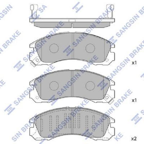 

Тормозные колодки Sangsin brake передние для Mitsubishi Galant 1989-, L200 1996- SP1068