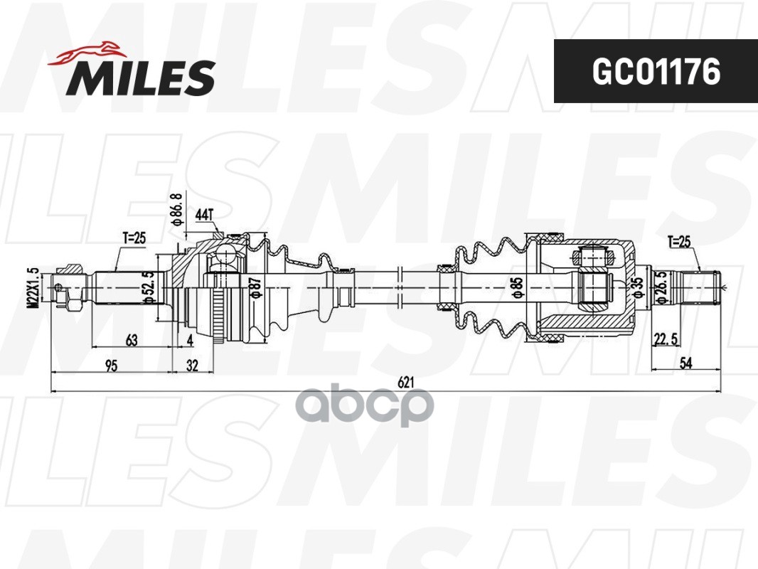 

Привод В Сборе Левый Hyundai Accent 03- (Тагаз) Mt Gc01176 Miles арт. GC01176