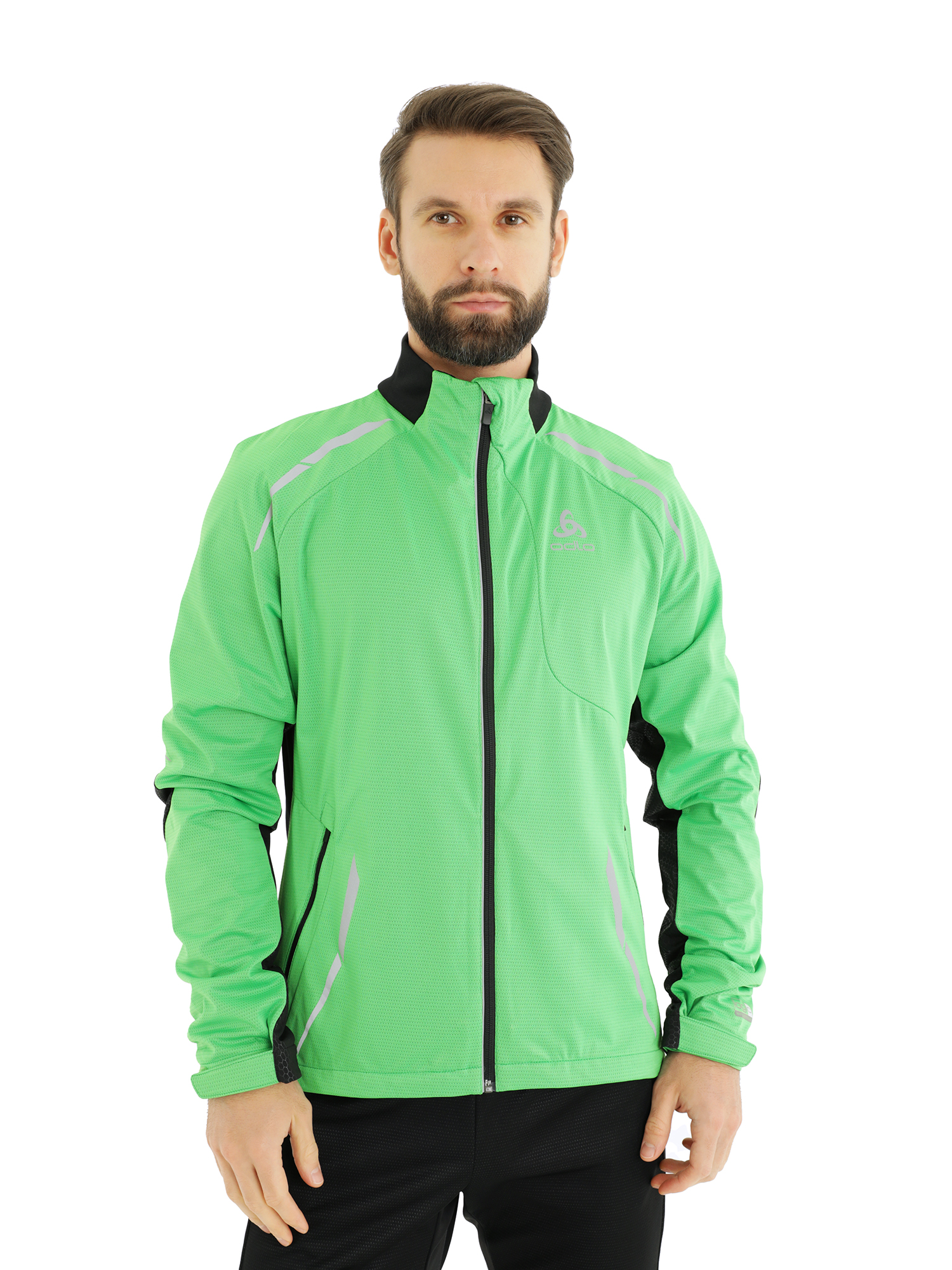 Спортивная куртка мужская Odlo Jacket Frequency зеленая XL