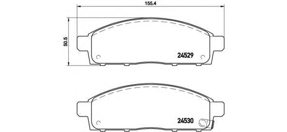 

Комплект тормозных колодок Brembo P54038