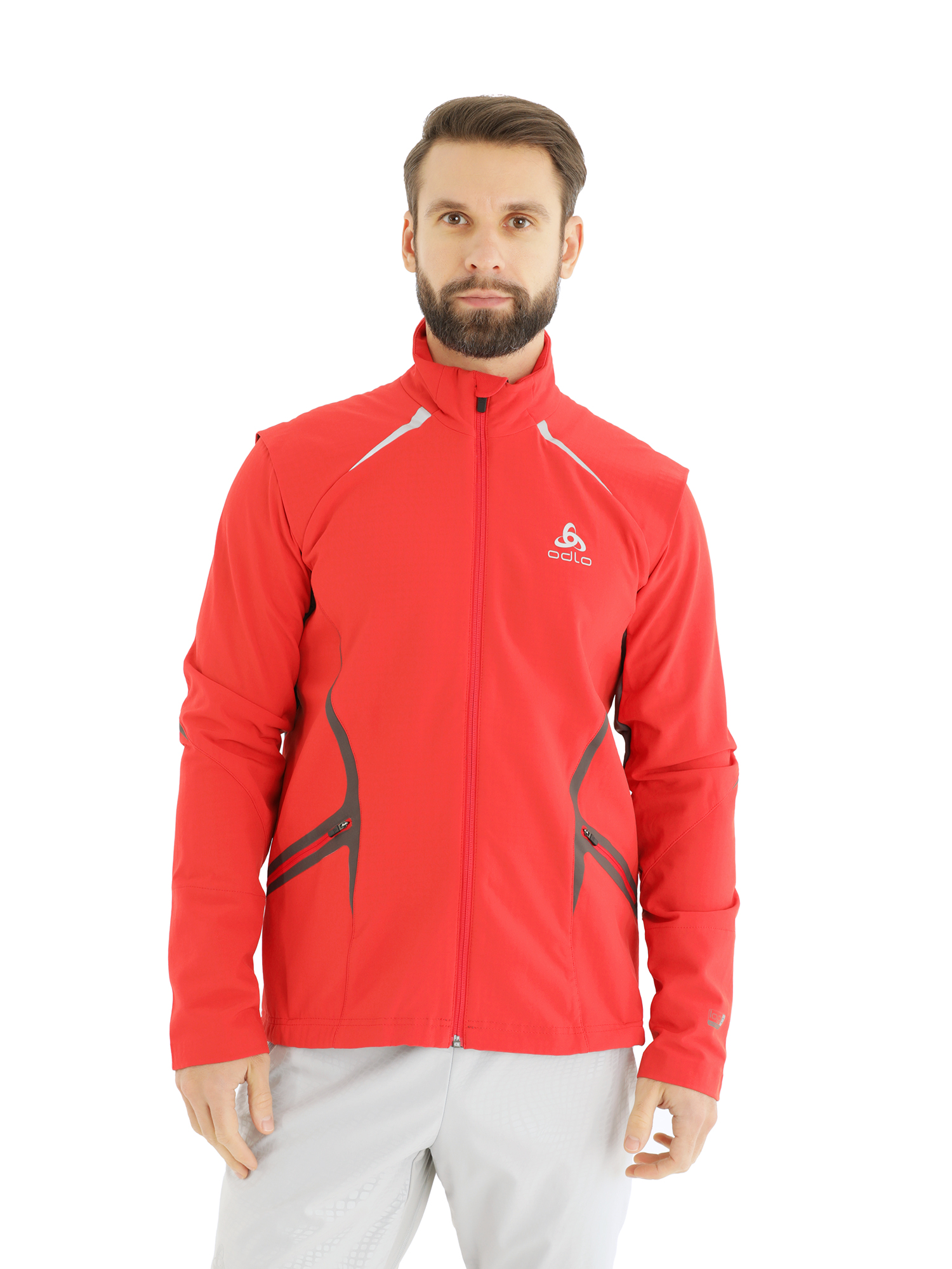 фото Спортивная куртка мужская odlo jacket blizzard men красная m