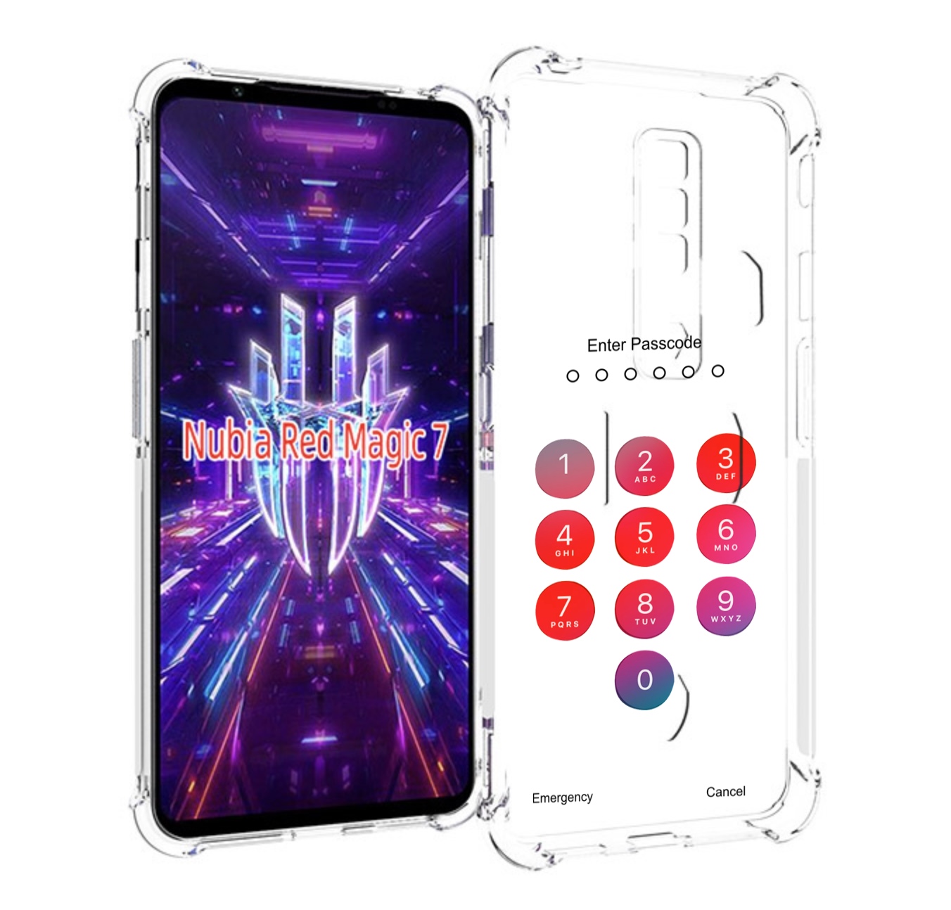 

Чехол MyPads введите-пароль для ZTE Nubia Red Magic 7, Прозрачный, Tocco