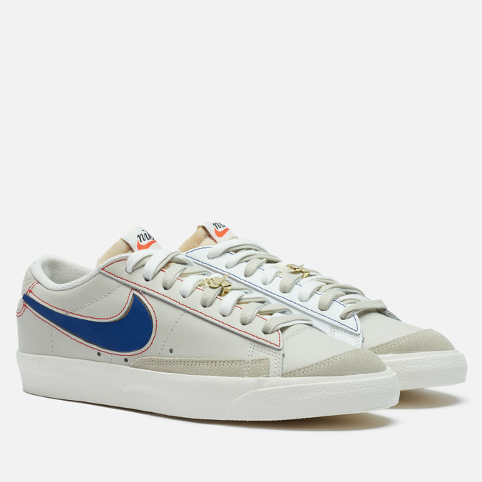 фото Кеды мужские nike blazer low 77 prm removable swoosh бежевые 44 eu