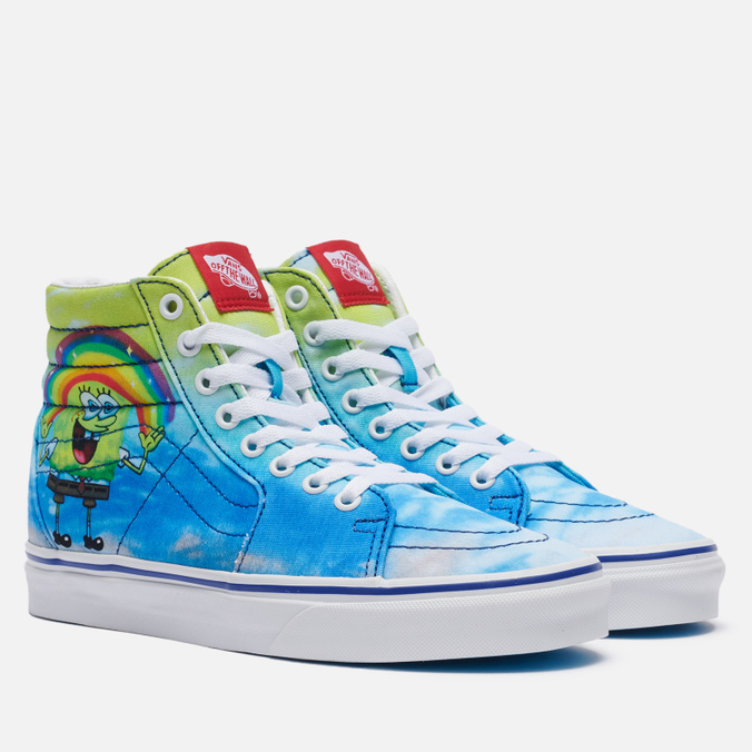 фото Кеды женские vans x spongebob squarepants sk8-hi 38 dx голубые 40 eu