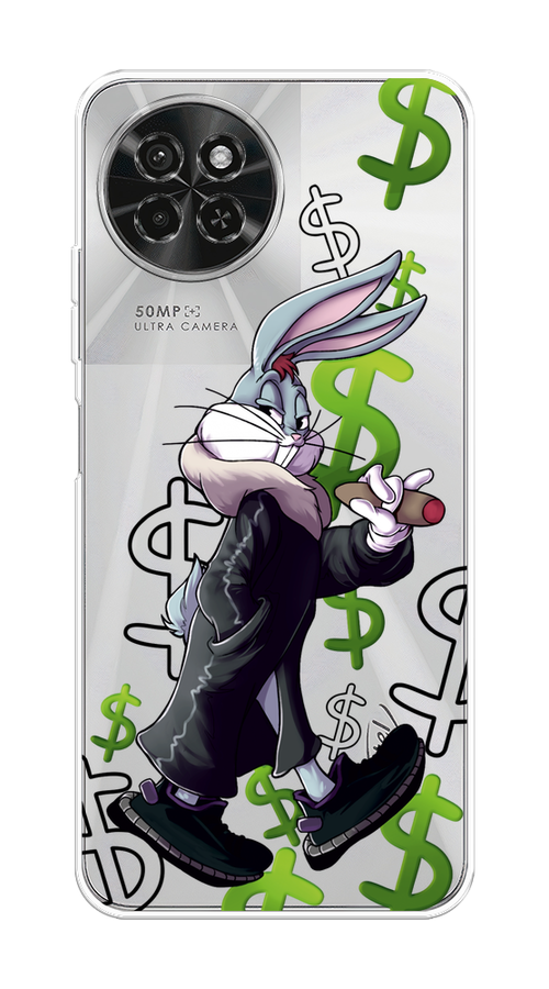 

Чехол на Itel S23 "Rich Bugs Bunny", Зеленый;черный;голубой, 3201450-1