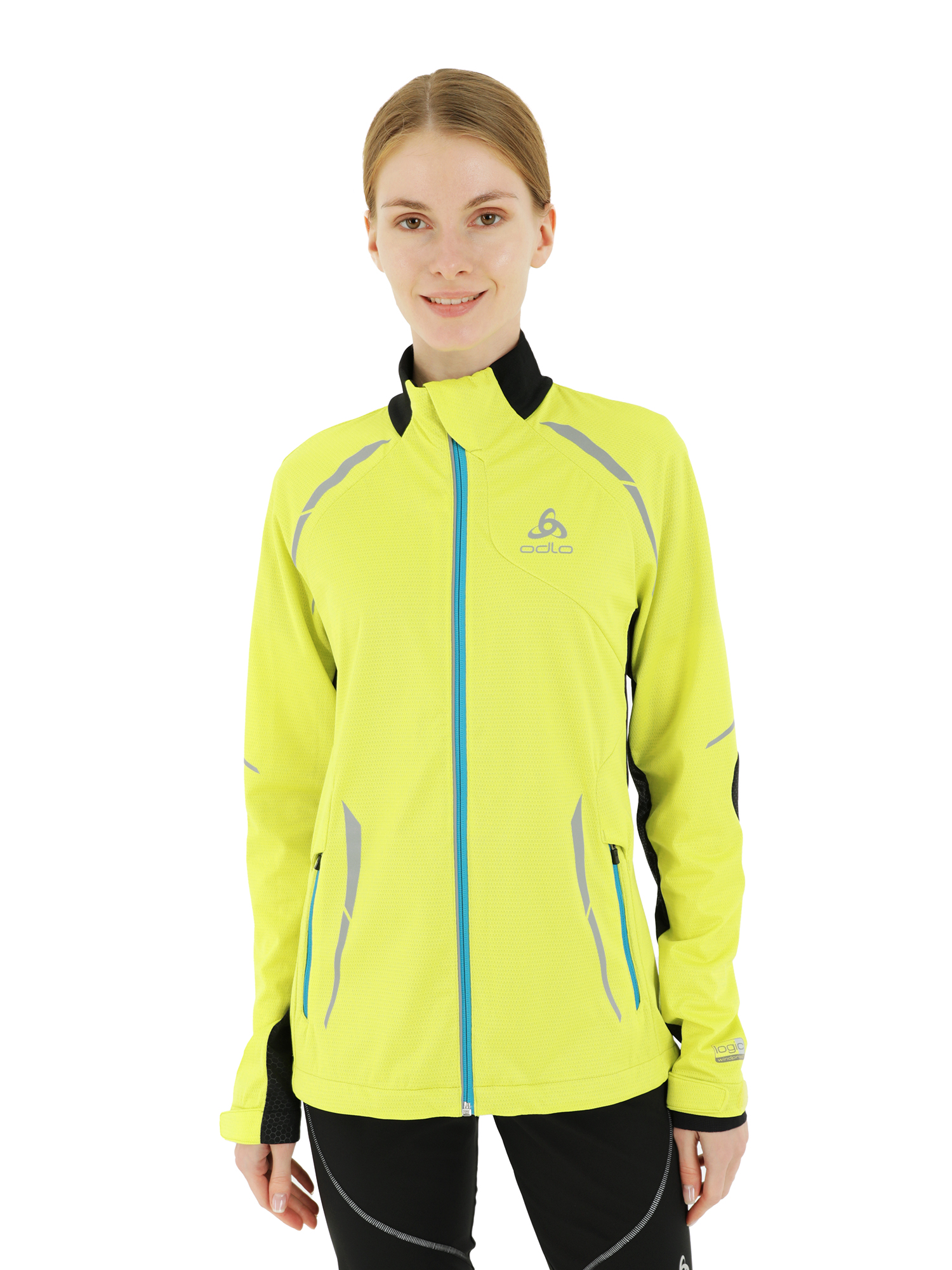 Спортивная куртка женская Odlo Jacket Frequency желтая 2XL