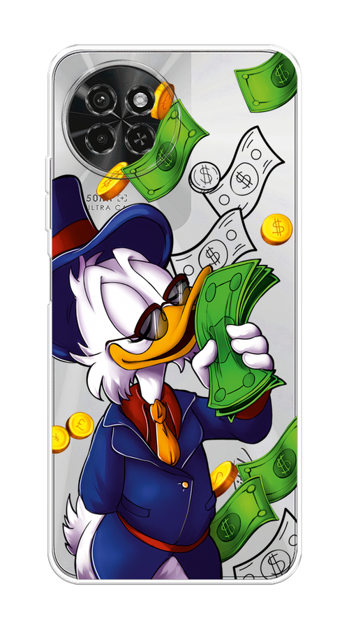 

Чехол на Itel S23 "Scrooge McDuck with Money", Синий;зеленый;белый, 3201450-1