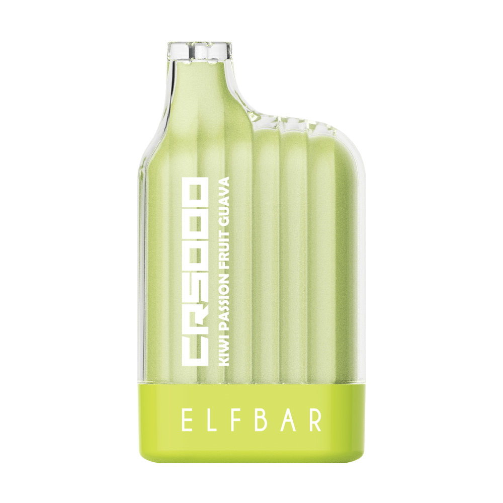 

Заряжаемая одноразовая сигарета Elf Bar CR5000 Kiwi Passion Fruit Guava, 20 мг