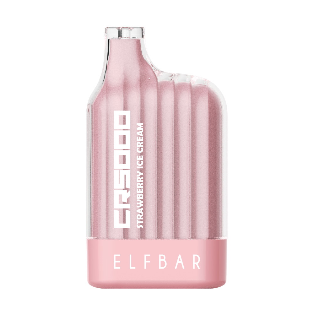

Заряжаемая одноразовая сигарета Elf Bar CR5000 Strawberry Ice Cream, 20 мг