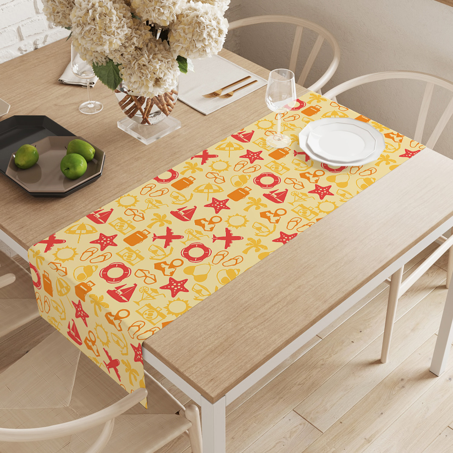 

Дорожка водоотталкивающая на стол JoyArty Туризм ptt_423732 145х40см оранжевый