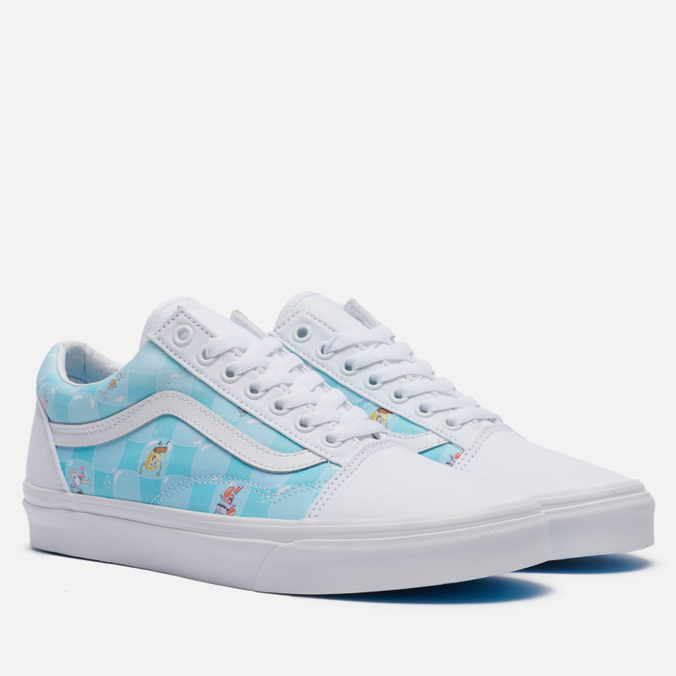 фото Кеды женские vans x spongebob squarepants old skool голубые 42.5 eu