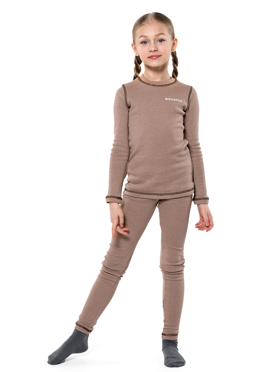 Термобелье детское комплект NIKASTYLE 7т8823, бежевый, 122