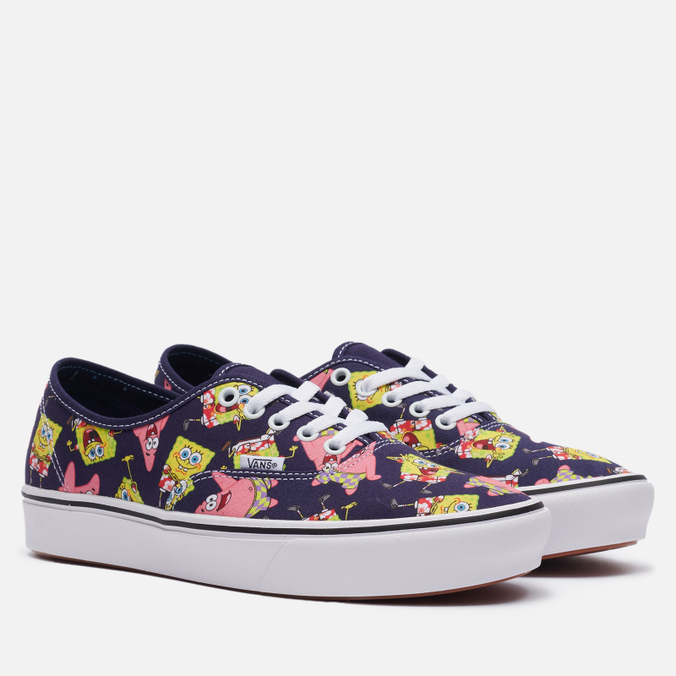 фото Кеды женские vans x spongebob squarepants comfycush authentic синие 42.5 eu