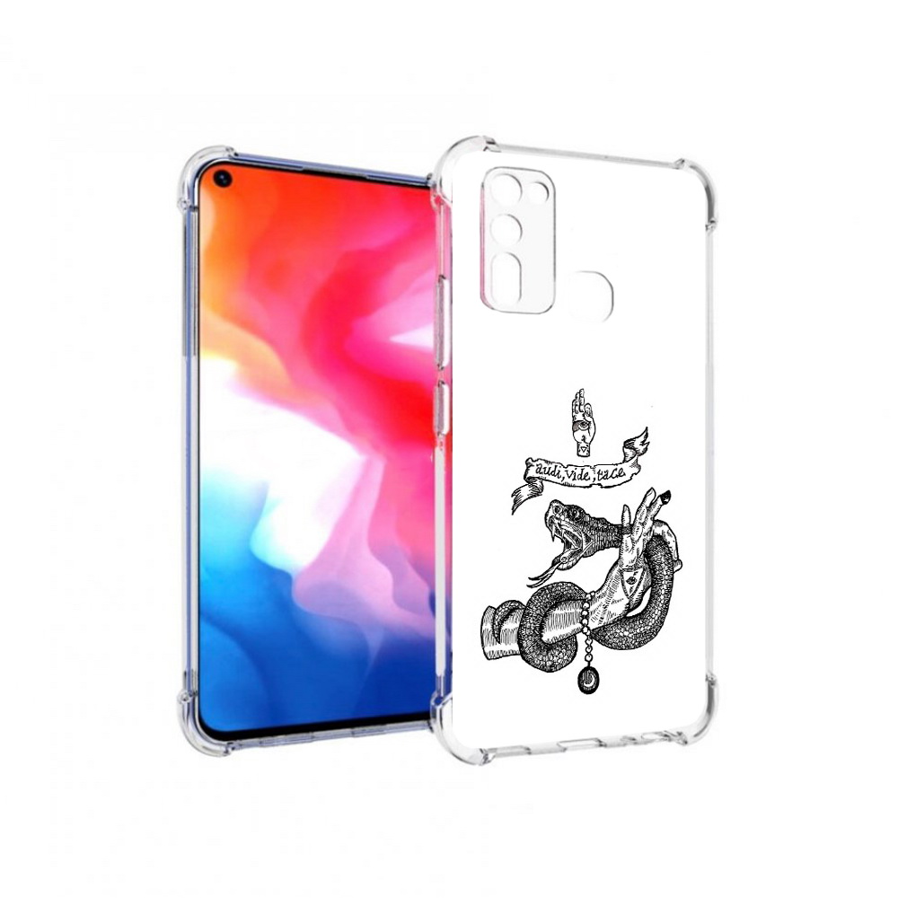 

Чехол MyPads Tocco для Vivo Y50 змея на руке рисунок (PT226982.418.366), Прозрачный, Tocco