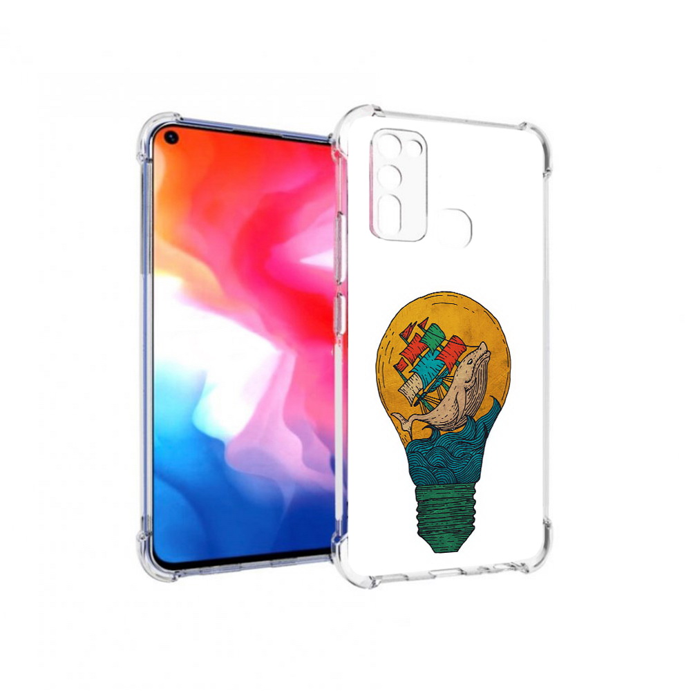 

Чехол MyPads Tocco для Vivo Y50 кит в лампочке с парусами (PT226982.418.387), Прозрачный, Tocco