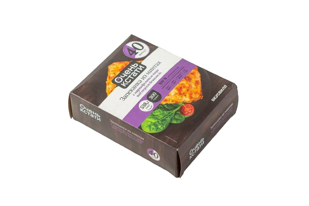 

Запеканка ВкусВилл из минтая с картофельным пюре под соусом бешамель 300 г