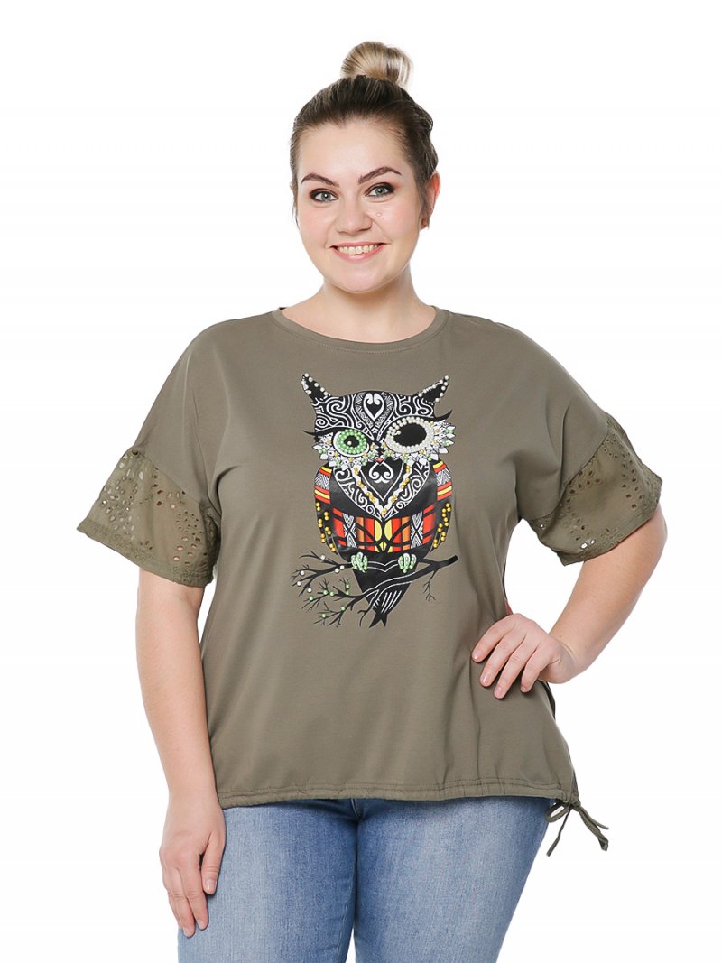 

Футболка женская Rihanna RH2258 хаки 58 EU, RH2258