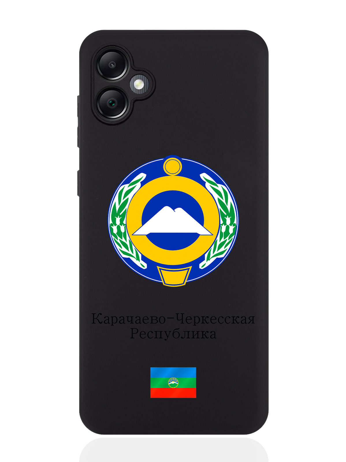 

Чехол SignumCase для Samsung A05 Герб Карачаево-Черкесской Республики, Черный, Samsung