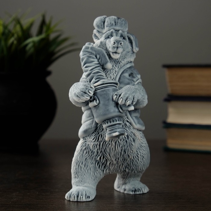 фото Сувенир "медведь с самоваром" сувениры из мраморной крошки