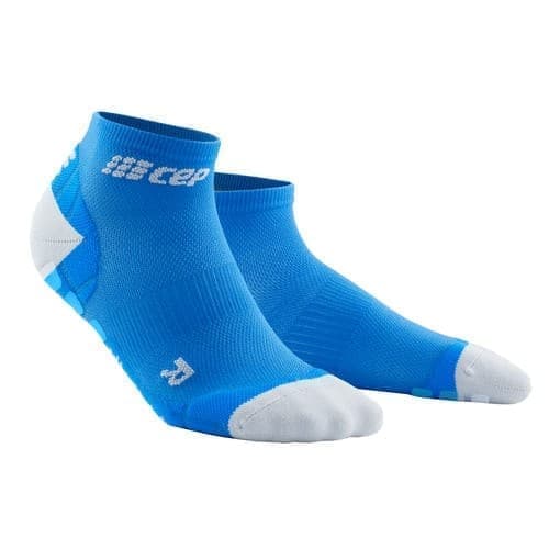 CEP C09UPW PRO Компрессионные короткие носки ультратонкие женские Синий/Белый 3