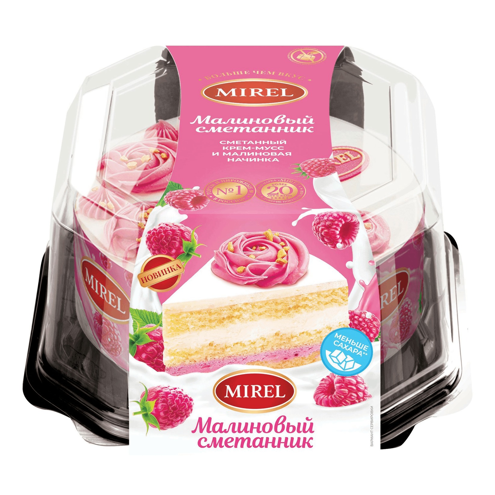 

Торт Mirel Сметанник малиновый 650 г