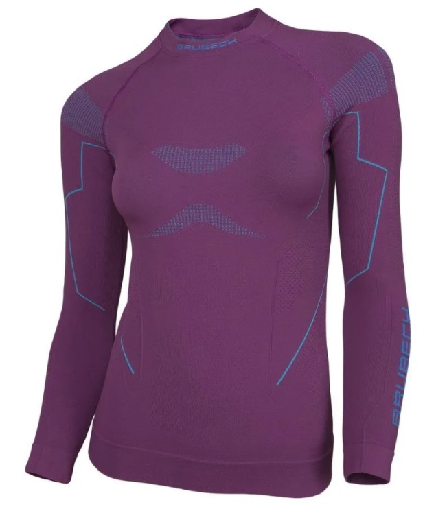 фото Термобелье женское brubeck футболка с длинным рукавом thermo nilit heat фиолетовая m