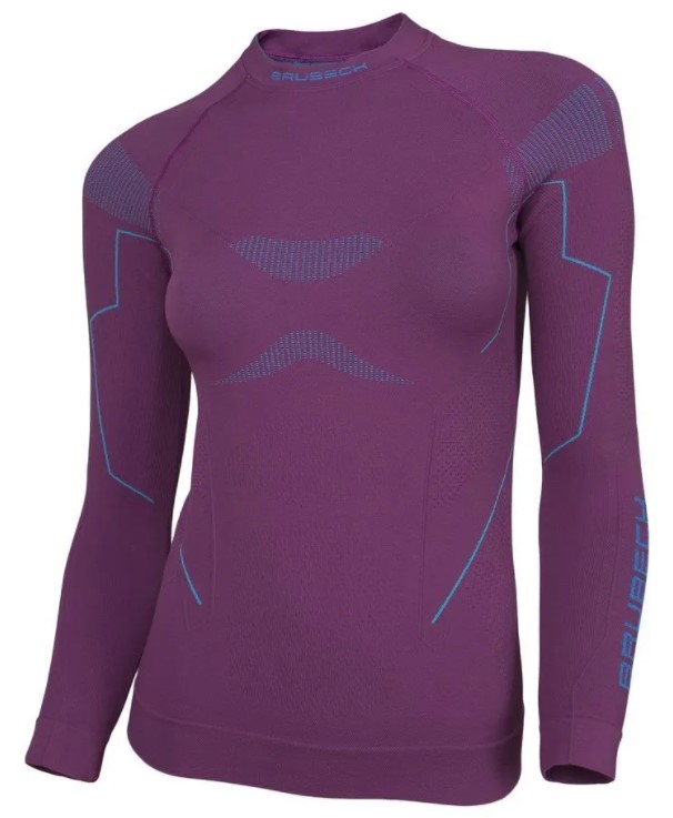 фото Термобелье женское brubeck футболка с длинным рукавом thermo nilit heat фиолетовая xs