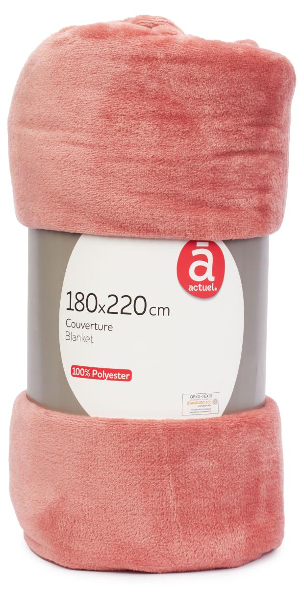 

Плед Actuel розовый, 180х220 см