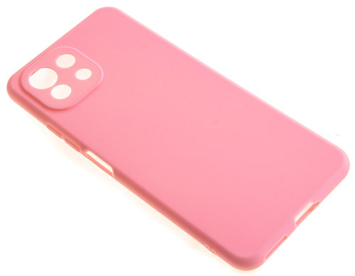 фото Силиконовый чехол tpu case матовый для xiaomi mi 11 lite розовый nobrand