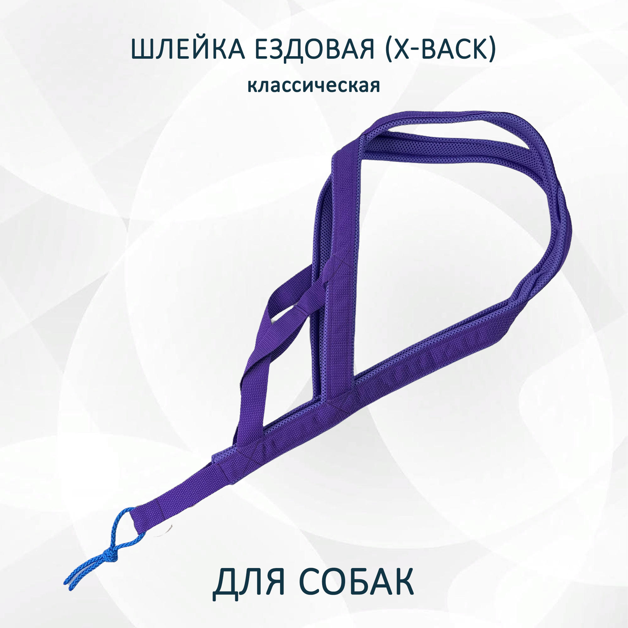 Шлейка для собак Totemica X-Back ездовая, классическая, фиолетовая, размер XS