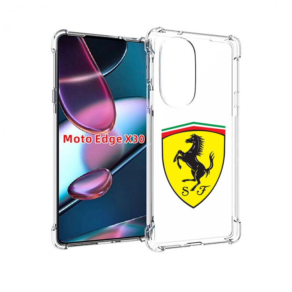 

Чехол MyPads Ferrari-3 мужской для Motorola Moto Edge X30, Прозрачный, Tocco