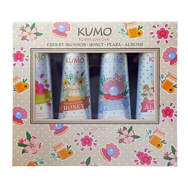 Набор кремов для рук Kumo Cherry Blossom 30 г + Honey 30 г + Pearl 30 г + Almond 30 г