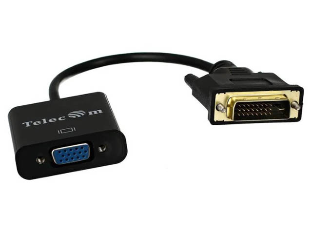 Аксессуар Telecom DVI-D M - VGA 15F TA491 черный