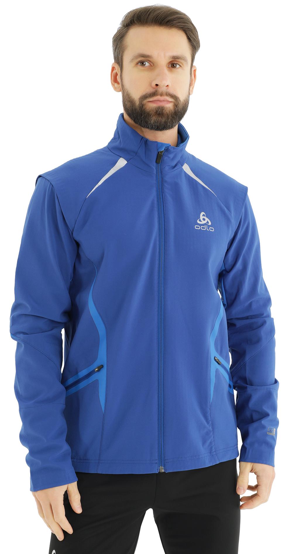 фото Спортивная куртка мужская odlo jacket blizzard men синяя m