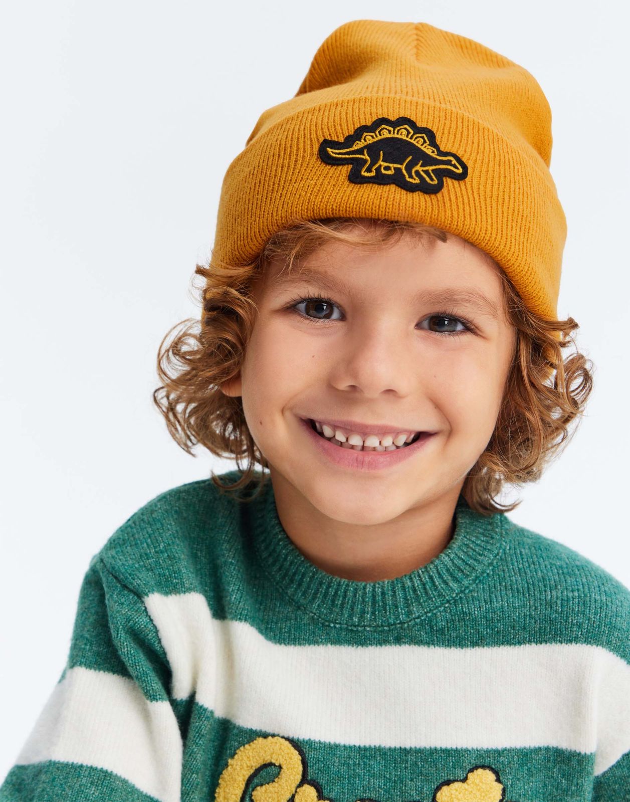 

Шапка для мальчика Gloria Jeans BAS005731 горчичный 4-6л/0, Желтый, BAS005731