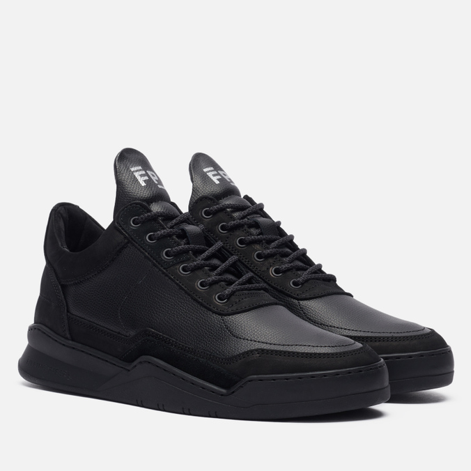 фото Кроссовки женские filling pieces low top ghost decon черные 13 us