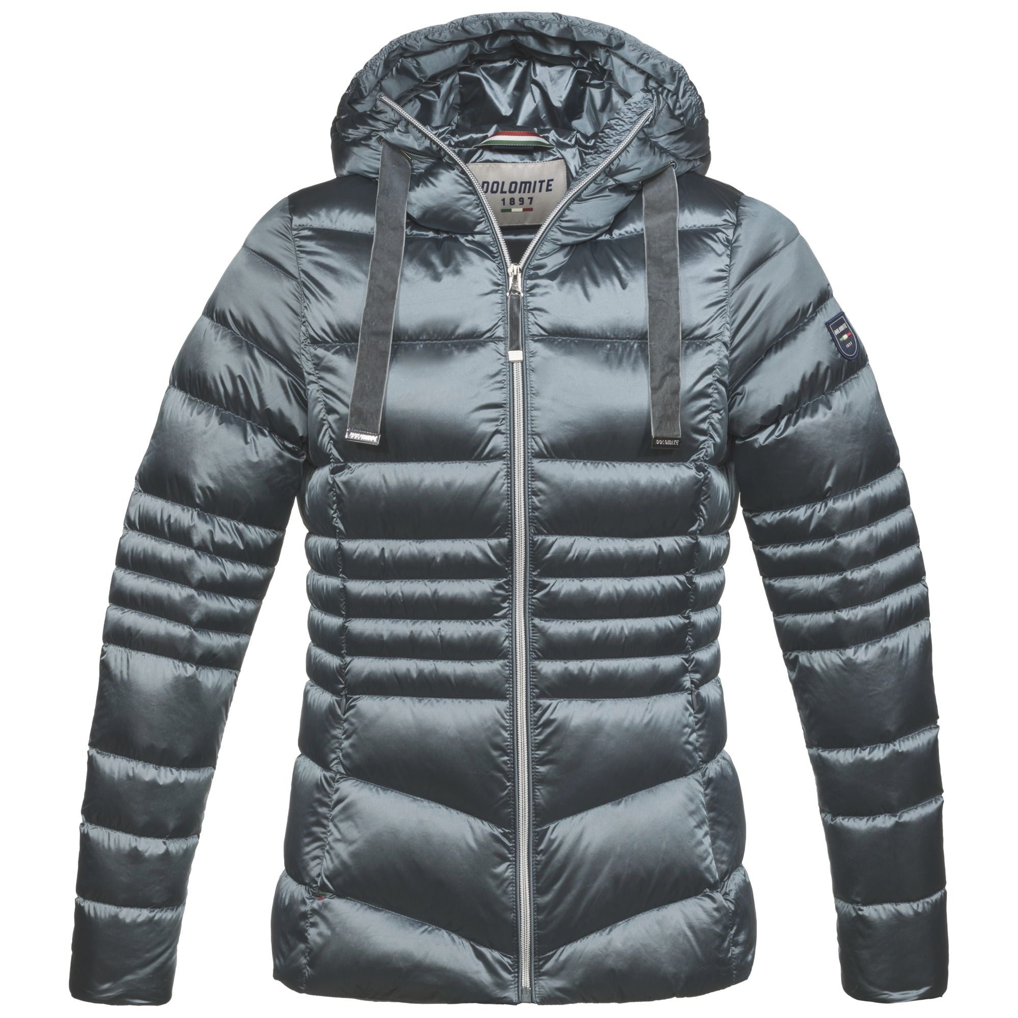 Пуховик женский Dolomite Jacket Hood W's Corvara Satin серый M