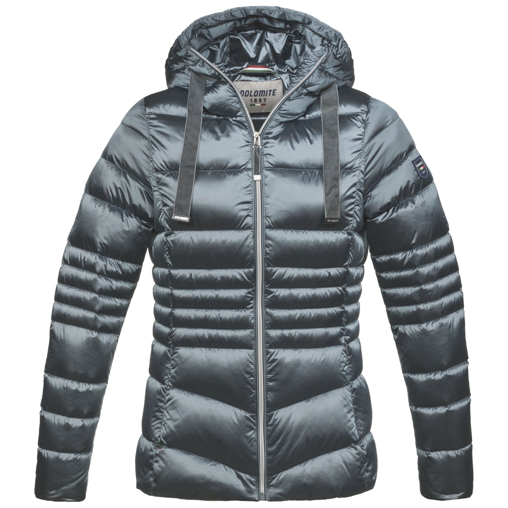 

Пуховик женский Dolomite Jacket Hood W's Corvara Satin серый XL, Jacket Hood W's Corvara Satin