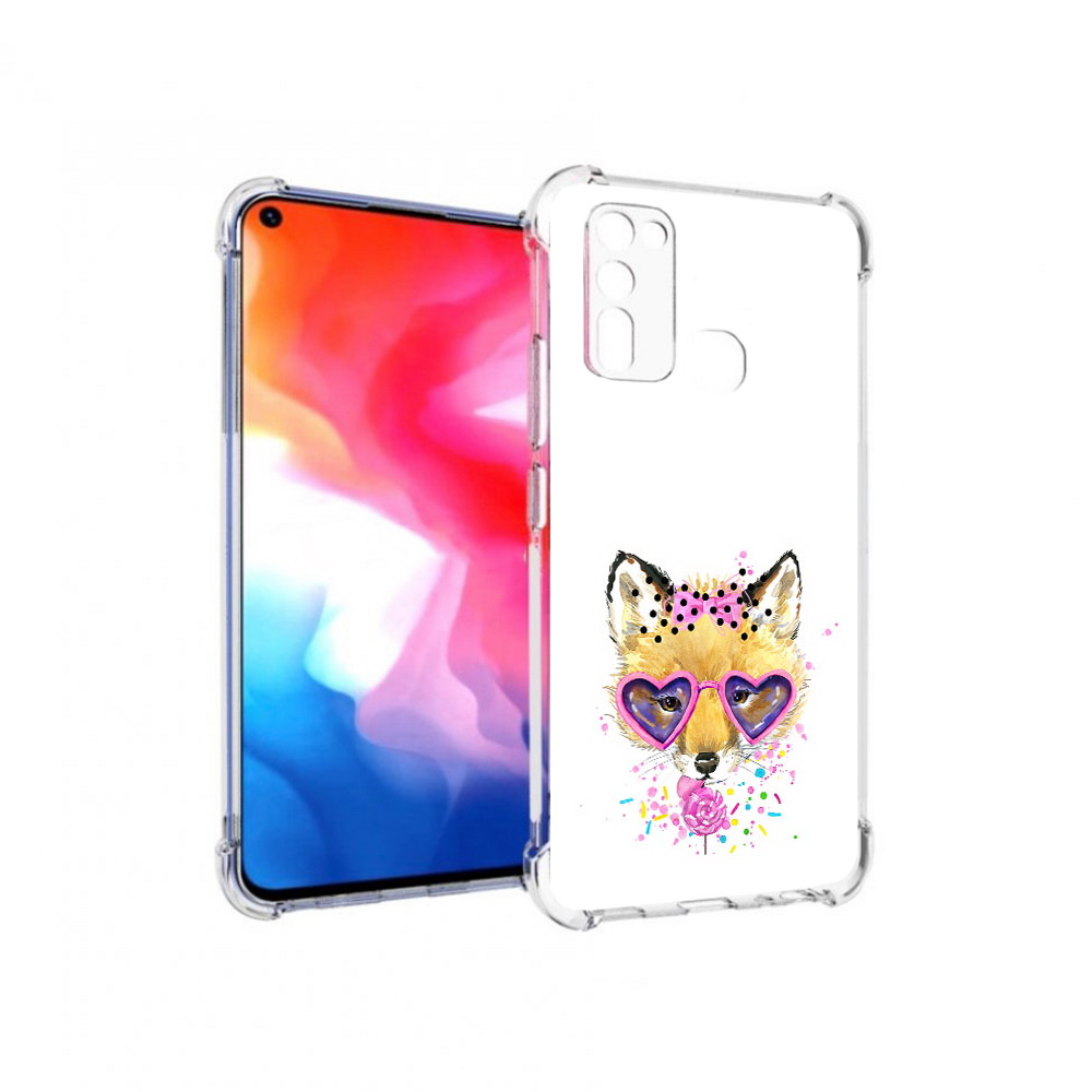 

Чехол MyPads Tocco для Vivo Y50 лисенок с бантиком (PT226982.418.441), Прозрачный, Tocco