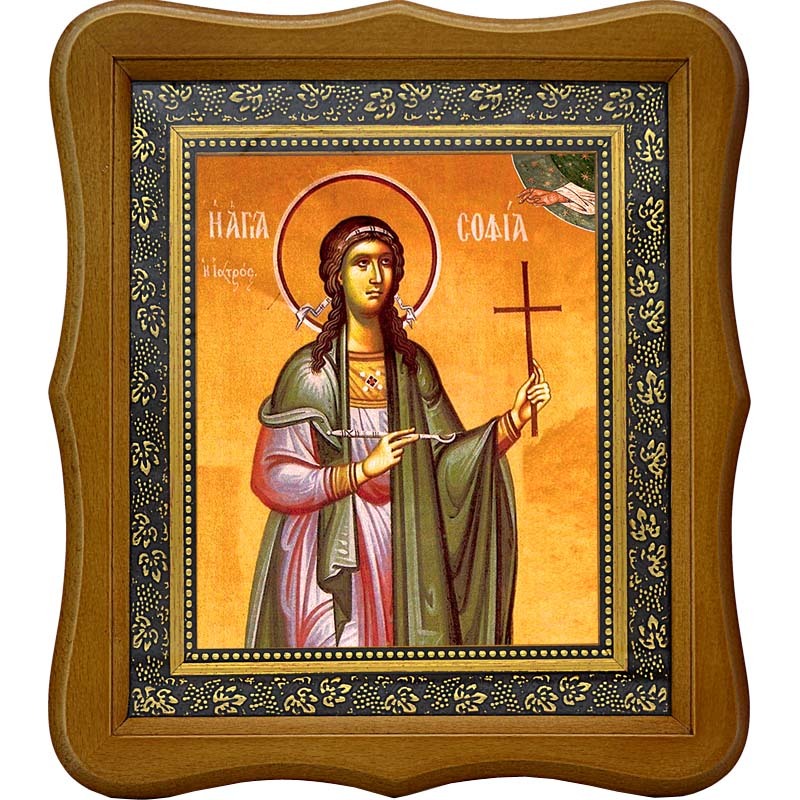 

София врачебница, мученица. Икона на холсте.