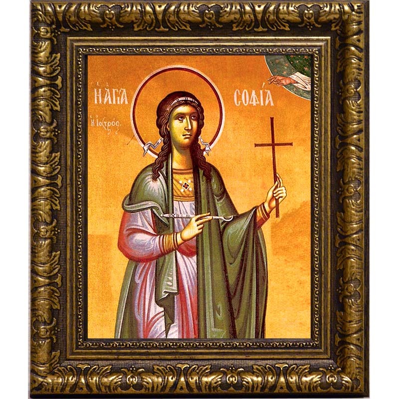 

София врачебница, мученица. Икона на холсте.