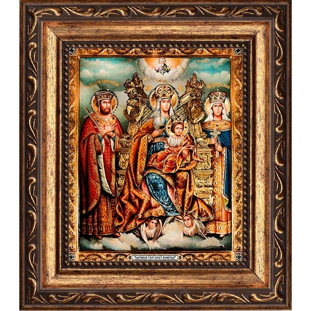 

Царица цариц. Икона Божьей Матери на холсте.