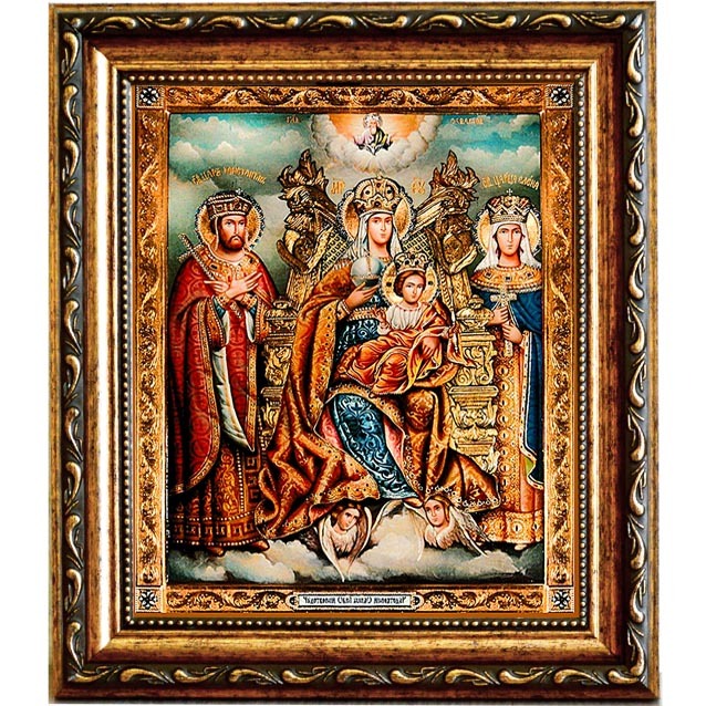 

Царица цариц. Икона Божьей Матери на холсте.