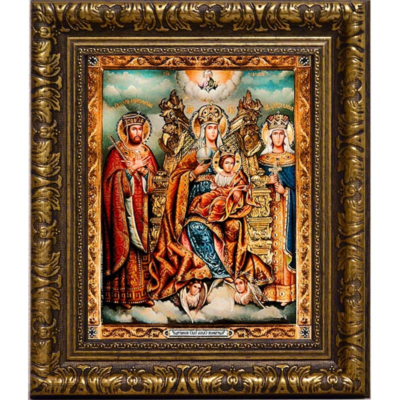

Царица цариц. Икона Божьей Матери на холсте.