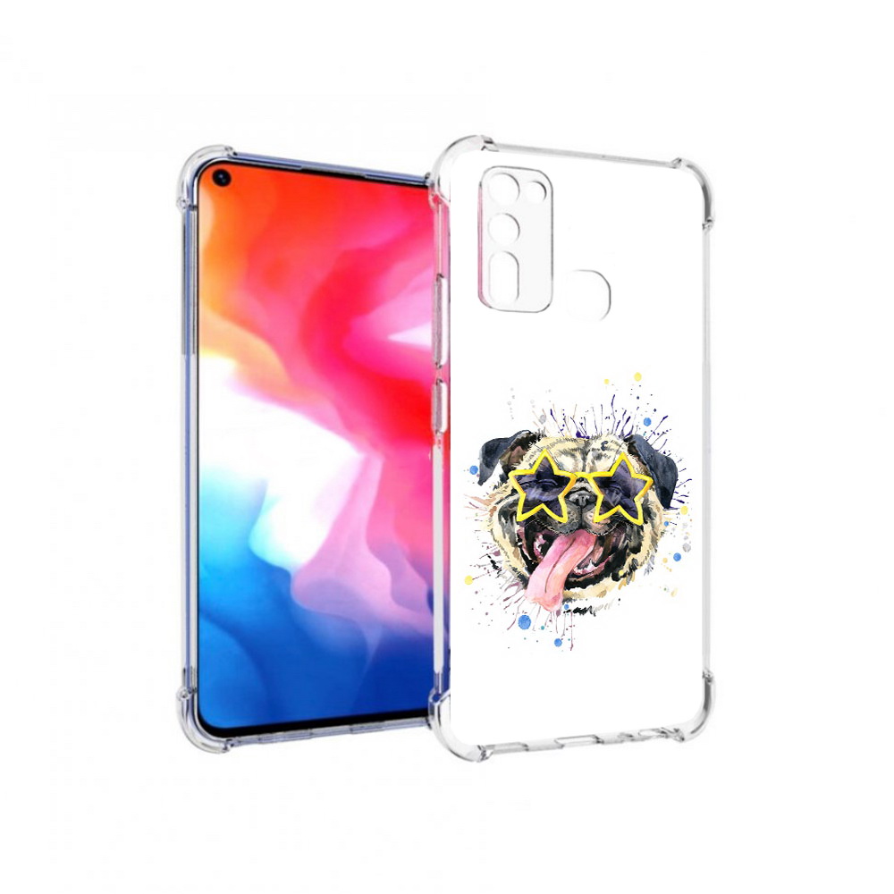 

Чехол MyPads Tocco для Vivo Y50 мопс боксер (PT226982.418.482), Прозрачный, Tocco