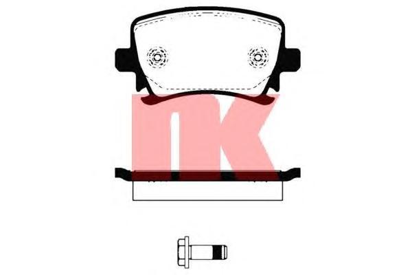 

Тормозные колодки Nk задние дисковые для Audi A3/Volkswagen Touran 03- 224775