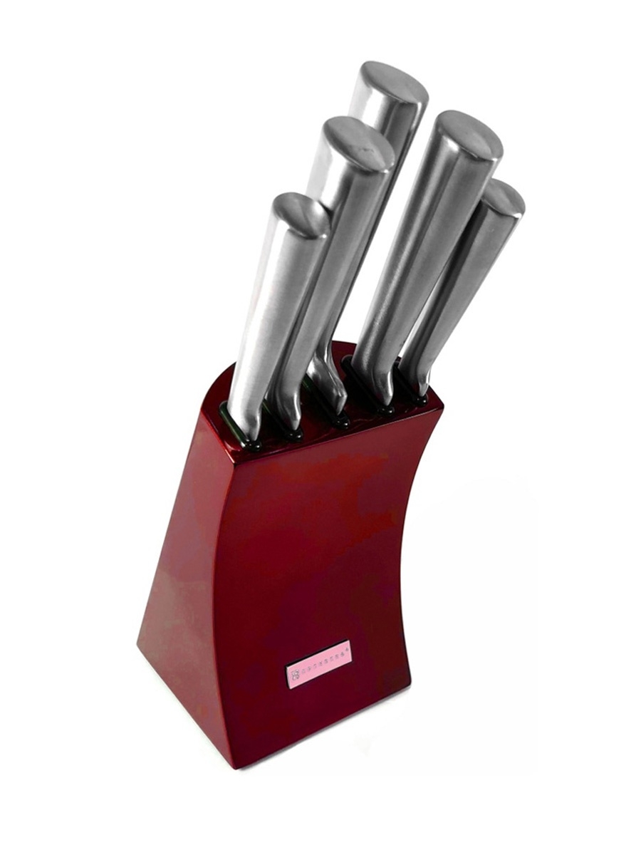 фото Набор ножей 6 предметов edenberg eb-11008 красный