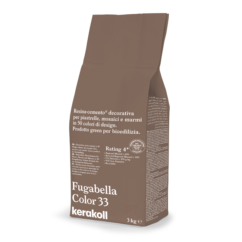 фото Затирка kerakoll fugabella color полимерцементная 33 (3 кг мешок)